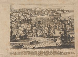 Tengerészeti csata az orosz és az oszmán flotta között 1788. július 13-án. alkotó: Unbekannt