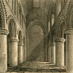 Steyning templom hajója, 1835. alkotó: Unbekannt