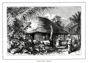 Negro Huts, Jamaica, 19. század alkotó: Unbekannt