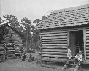 Negro Log Huts, Thomasville, Georgia, USA, 1900. alkotó: Unbekannt