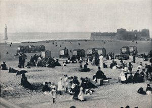 New Brighton – A kikötő és a világítótorony bemutatása, 1895 alkotó: Unbekannt