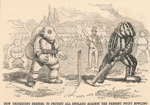 Új krikettruhák, hogy megvédjék egész Angliát a jelenlegi Swift Bowling ellen, 1854. alkotó: Unbekannt
