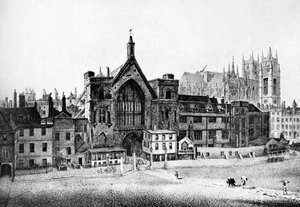 New Palace Yard, Westminster, a 18. században, 1905 körül alkotó: Unbekannt