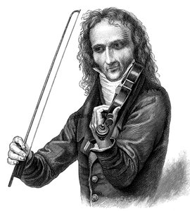 Niccolò Paganini olasz hegedűművész, brácsa és zeneszerző, 1830-as évek. alkotó: Unbekannt