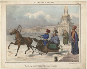 I. Miklós orosz szánon, 1850 alkotó: Unbekannt