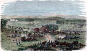 A csata éjszakája Cedar Mountain, Culpeper County, Virginia, Amerikai polgárháború, 1862. augusztus 9. alkotó: Unbekannt
