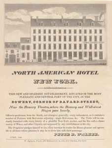 North American Hotel, New York, 1832. április. alkotó: Unbekannt