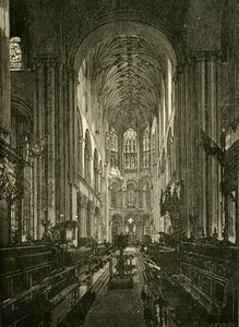 Norwich katedrális. A kórus, Keletre nézve, 1898. alkotó: Unbekannt