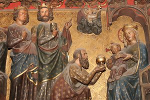 Notre Dame de Paris katedrális szobra: Vízkereszt, Párizs, Franciaország alkotó: Unbekannt