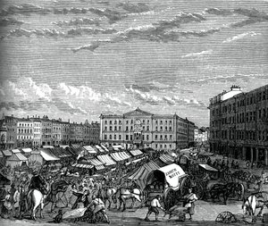 Nottingham piactér, 1880 alkotó: Unbekannt