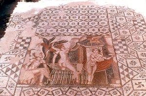 Nimfák, római mozaik, Volubilis, Marokkó alkotó: Unbekannt