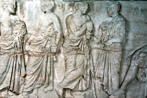 Tisztviselők, fríz a Parthenonból, ie 438-432 alkotó: Unbekannt