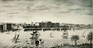 Old Fort William, a folyóból, 1754, 1925. alkotó: Unbekannt