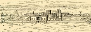 Régi kilátás a Greenwich-palotára. Hollar után, 1878. alkotó: Unbekannt