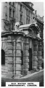 Old Water Gate, Embankment, London, 1920-as évek alkotó: Unbekannt