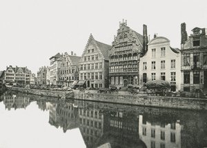 A Scheldt partján, Gent, Belgium, 1895. alkotó: Unbekannt