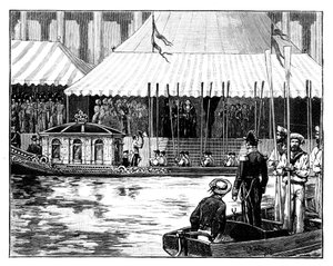 A londoni széntőzsde megnyitása, Royal Procession, Custom-House Quay, London, 1888 alkotó: Unbekannt