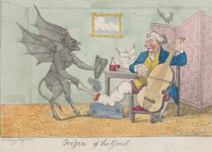 A köszvény eredete, kb. 1810. alkotó: Unbekannt