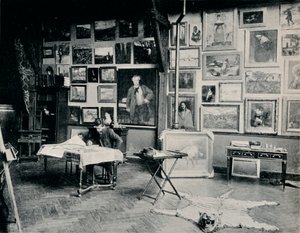 P. Roll műtermében, c1897 alkotó: Unbekannt