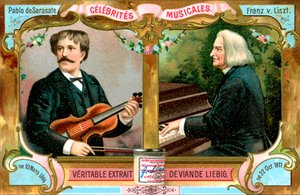 Pablo de Sarasate és Liszt Ferenc, c1900 alkotó: Unbekannt