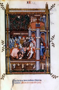 Pogány papok fogadják Sisinniust Párizs kapujában, 1317 alkotó: Unbekannt