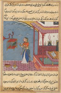 Oldal a Papagáj meséiből Tuti-nama: Huszonnegyedik éjszaka: A papagáj..., c. 1560. alkotó: Unbekannt
