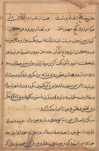 Oldal a Papagáj meséiből Tuti-nama: szövegoldal, c. 1560. alkotó: Unbekannt