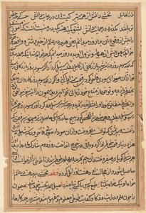 Oldal a Papagáj meséiből Tuti-nama: szövegoldal, c. 1560. alkotó: Unbekannt