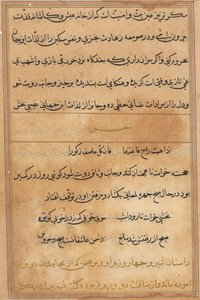 Oldal a Papagáj meséiből Tuti-nama: szövegoldal, c. 1560. alkotó: Unbekannt