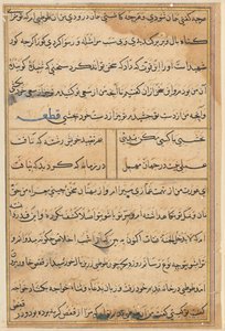 Oldal a Papagáj meséiből Tuti-nama: szövegoldal, c. 1560. alkotó: Unbekannt