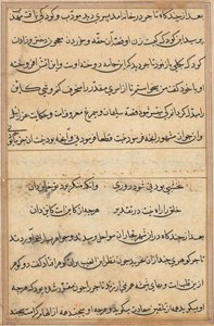 Oldal a Papagáj meséiből Tuti-nama: szövegoldal, c. 1560. alkotó: Unbekannt