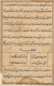 Oldal a Papagáj meséiből Tuti-nama: szövegoldal, c. 1560. alkotó: Unbekannt