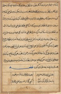 Oldal a Papagáj meséiből Tuti-nama: szövegoldal, c. 1560. alkotó: Unbekannt