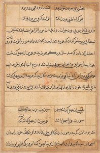 Oldal a Papagáj meséiből Tuti-nama: szövegoldal, c. 1560. alkotó: Unbekannt