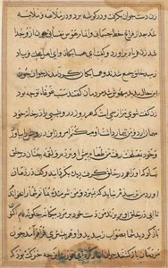 Oldal a Papagáj meséiből Tuti-nama: szövegoldal, c. 1560. alkotó: Unbekannt