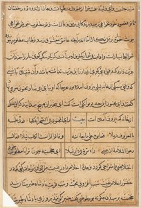 Oldal a Papagáj meséiből Tuti-nama: szövegoldal, c. 1560. alkotó: Unbekannt
