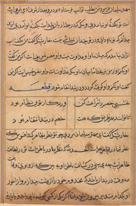 Oldal a Papagáj meséiből Tuti-nama: szövegoldal, c. 1560. alkotó: Unbekannt