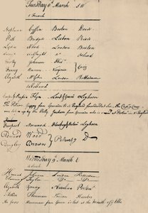 Érkezés és elvesztés könyv oldala a Lloydsnál, 1774, 1928 alkotó: Unbekannt