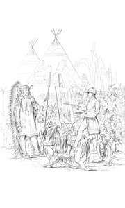 Egy indián portré festése, 1841 alkotó: Unbekannt