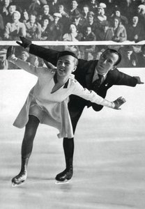 Páros műkorcsolya, téli olimpiai játékok, Garmisch-Partenkirchen, Németország, 1936 alkotó: Unbekannt