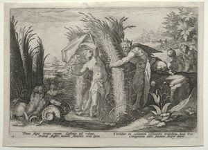 Pan Pursuing Syrinx, c. 1589. alkotó: Unbekannt