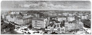 Chicagói panoráma a városháza tetejéről, USA, 1871 alkotó: Unbekannt