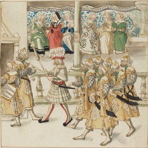 Felvonuló lovagok keleti viseletben, c. 1515. alkotó: Unbekannt