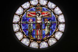 Párizs, Franciaország Notre-Dame-du-Rosare templom ólomüveg, Párizs, Franciaország alkotó: Unbekannt