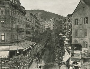 Parkstrasse, Carlsbad, Csehszlovákia, 1895. alkotó: Unbekannt
