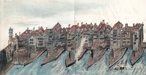 Az Old London Bridge része, c1600 alkotó: Unbekannt