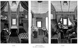 Egy francia vasúti kocsival megvilágított hálókocsi része, 1890 alkotó: Unbekannt