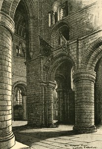 A hajó része, Carlisle katedrális, 1898. alkotó: Unbekannt