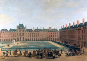 A király és a régens átjárója, a Place Royale, 1655. alkotó: Unbekannt