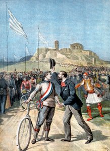 Paul Masson, az 1896-os athéni olimpiai játékok kerékpárversenyének győztese alkotó: Unbekannt